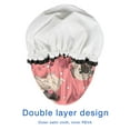 thumbnail image 4 of Shower Caps,Pug and Love Heart Waterproof Shower Cap for Women 4 Pieces,Double Reusable Hair Cover for Shower PEVA Elastic Stretch Hem, 4 of 7