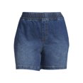 thumbnail image 5 of Terra & Sky Women's Plus Size Slouchy Pull-On Denim Shorts, 5 of 5