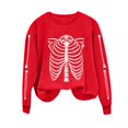 thumbnail image 5 of Meichang Fall Halloween Sweatshirts for Women Skull Graphic Sweatshirt Party Tops Long Sleeve Crewneck Sweatshirts Holiday Cozy Pullover, 5 of 6