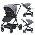 thumbnail image 1 of Cochecito plegable para bebé con asiento alto, carrito convertible para recién nacido y niño pequeño, respaldo reversible, cesta y portavasos, 1 of 7