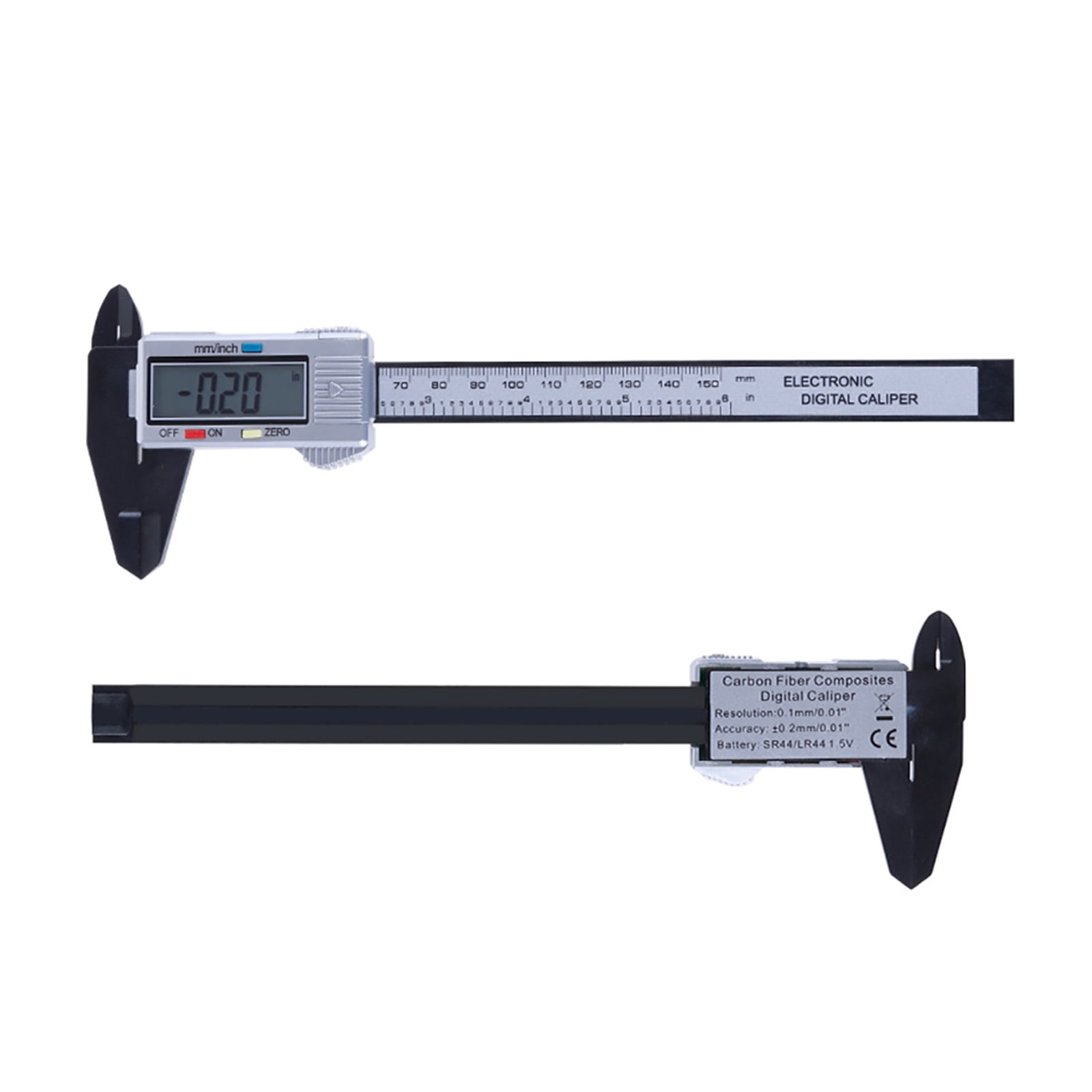 Vernier Caliper 150mm 6 Inch Electronic Digital Micrometer Carbon Fiber Non-precision Measuring Instruments Caliper ,Easy to Use
