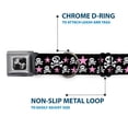 thumbnail image 5 of Buckle-Down Pet Collar, Dog Collar Metal Seatbelt Buckle, Skulls Stars Black White Pink, 15 to 24 Inches 1.0 Inch Wide, 5 of 8