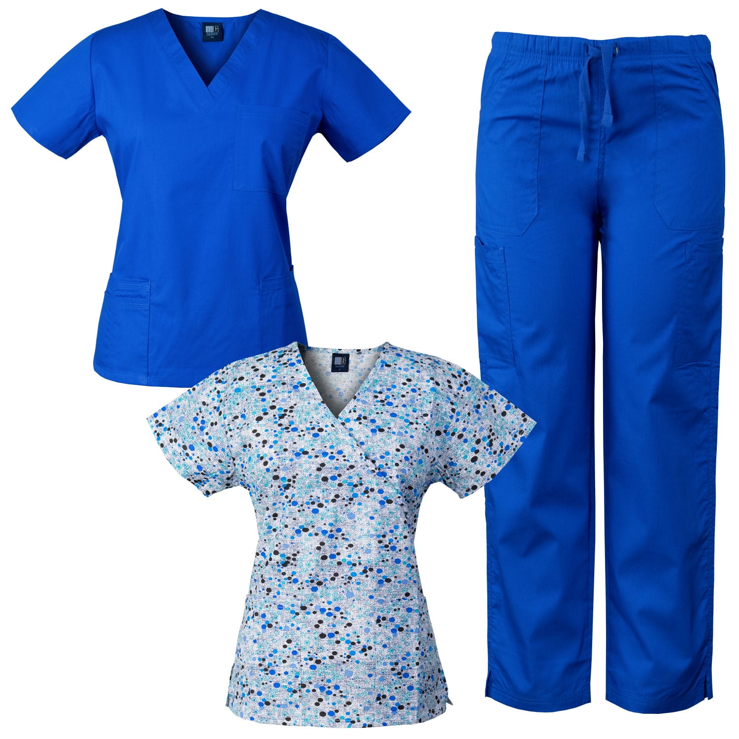 Download Medgear - Medgear Womens Scrub Set and Mock-Wrap Print Top Combo Medical Uniform - Walmart.com ...