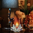 thumbnail image 6 of VerPetridure Crystal Lotus Candle Holder Color Candle Holder Colorful Crystal Glass Flower Candle Light Holder Candlestick Home Decor Gift, 6 of 8