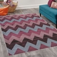 thumbnail image 2 of Chevron Decorative Rug, Zig Zag Lines Pattern on Wooden Looking Background Rustic Home Print, Quality Carpet for Bedroom Dorm and Living Room, 6 Sizes, Pale Teal, by Ambesonne, 2 of 4