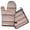 Brown Ethnic Stripe, variant on Brown Ethnic Stripe Pattern Kitchen Oven Mitt and Pot Holder Sets 2 Pcs for Baking, Cooking and Grilling, Heat Resistant Up To 392 °F