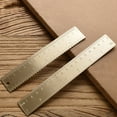 thumbnail image 4 of Vintage Brass Straight Ruler For Students Creative Metal Triangle Ruler Protractor Stationery Measuring Tool School Supplies New 15cm Ruler, 4 of 6