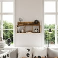 thumbnail image 4 of Danya B. Rustic Triple Cubed Floating Shelf With Ledge - Wall Mount Cubbie Shelf - Aged Wood, 4 of 4