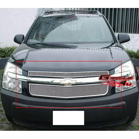 APS Compatible with Chevy Equinox 2005-2009 Main Upper Stainless Steel Chrome Mesh Front Grill Grille Insert C75734T