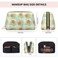 thumbnail image 5 of Gaeub Tropical Flowers Printed Travel Cosmetic Bag,Makeup Bag, Large Capacity Toiletry Bag for Women, Portable Pouch Make Up Organizer with Zipper and Divider, 5 of 8