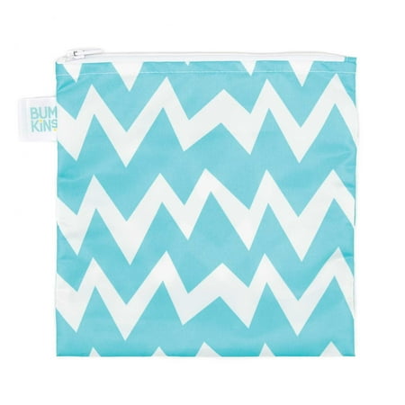 Kins Reusable Snack Bag Large Blue Chevron