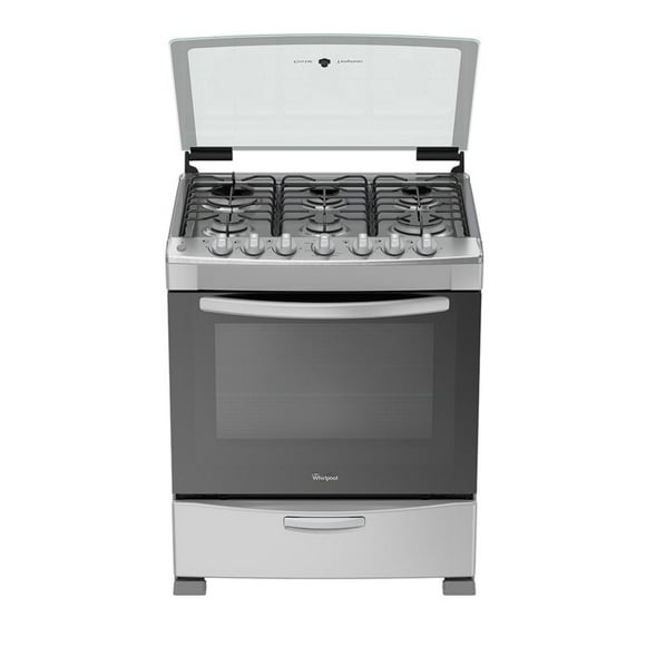 ESTUFA MOD. WFR3400D 30" SILVER ENC. ELECTRÓNICO, CUBIERTA DE ACERO, PARRILLAS DE HIERRO Acros WFR/3400D