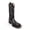 Black, variant on Men’s Leather Cowboy Boot Square Toe Embossed Ostrich Print Western Boot