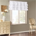 thumbnail image 4 of JERFIT 100% Cotton Voile Valance with Oversized Ruffles, White Window Curtain Top Tier for Kitchen & Bathroom, 50 x 18 Inch, Rod Pocket, 4 of 6