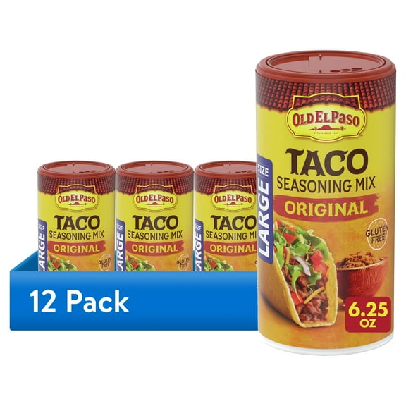 (12 pack) Old El Paso Taco Seasoning, Original, Large Size, 6.25 oz.