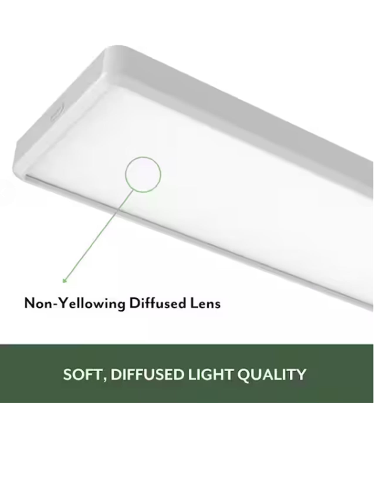 ETI 4 ft. x 12 in. White Modern LED Flush Mount Ceiling Light 4700 Lumen, 3CCT Color Preference, Dimmable, 120 Volt, C05016401A