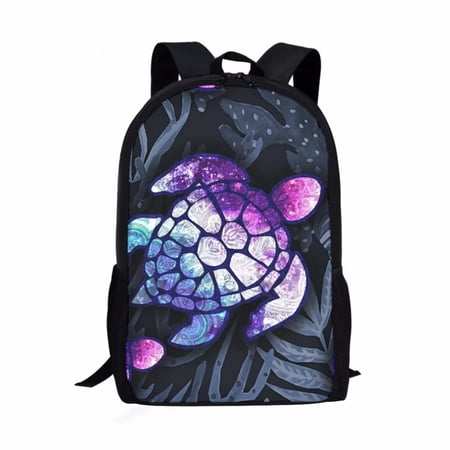 FKELYI Backpacking with Boho Ocean Turtle Middle High Teens Students School Bags with Smooth Zipper Lightweight Children Travel Backpack