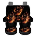 thumbnail image 6 of Jeiento Wolf Car Seat Covers Set of 4 High Back Front Back Seat Cover Breathable Carseat Protector Auto Front Rear Bench Seat Cushion Cover Car Accessory for Van SUV Abstract Fire Design, 6 of 7