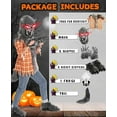 thumbnail image 2 of Boys Werewolf Costume with Light Up Mask - Full Set Gloves, Shoe Covers, Tail, Fangs for 8-10 Years Kids, 2 of 6