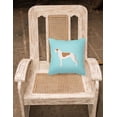 thumbnail image 2 of Carolines Treasures BB3705PW1414 Greyhound Checkerboard Blue Fabric Decorative Pillow, 2 of 2