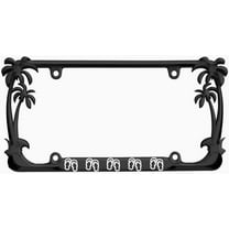 Flip Flops Style Palm Tree Heavy Duty Metal License Plate Frame Auto License Plate Frame/Car Accessories