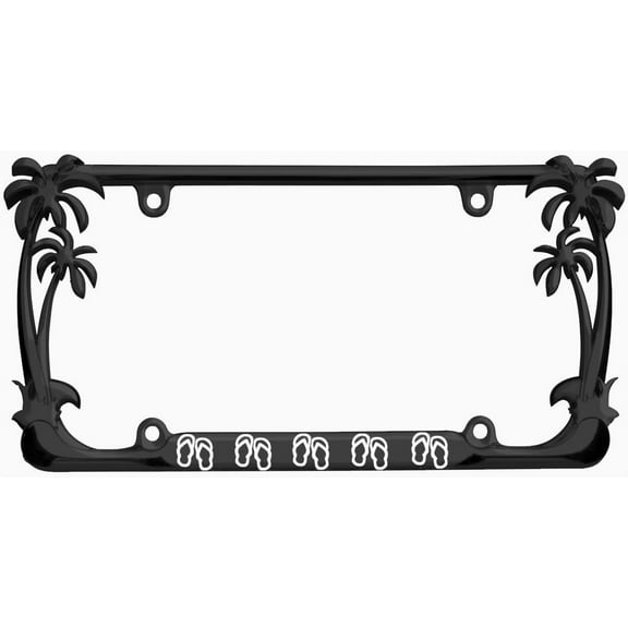 Flip Flops Style Palm Tree Heavy Duty Metal License Plate Frame Auto License Plate Frame/Car Accessories