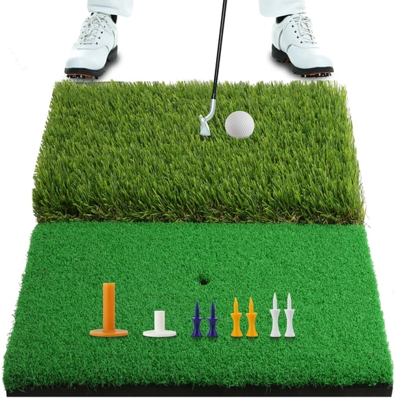 Tapete para Prática de Golfe CalmBloom Dual-Turf Dobrável e Portátil