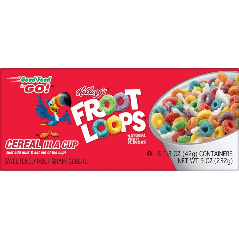 Kellogg's Froot Loops Cereal Single-Serve Box 0.95 oz. - 70/Case