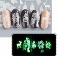 HMPEAIIY Nail Stickers Luminous Christmas Series Snowflake Feather