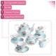 thumbnail image 2 of Set de té Brew To A Tea Floral, 13 piezas, porcelana, color azul adulto, 2 of 9