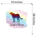thumbnail image 4 of Animal Watercolor Custom Name Wall Decals for Kids Room - Colorful Large Cat Safari Animal Design Safari Personalized Bedroom Wall Sticker Water Color Style - Size: 10 In x 8 In, 4 of 5