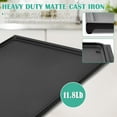 thumbnail image 4 of Cast Iron Reversible Griddle for Gas Stove Charcoal/Gas Grill and Open Fire Oven Double Burner Grill Pan Stove Top Pan with Handles NonStick & PreSeasoned Pancake Griddle &#, 4 of 7