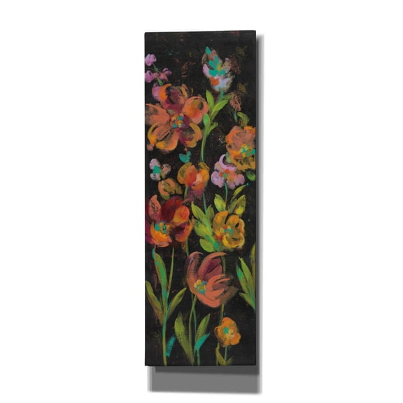 Epic Graffiti 'July Garden Trio II' by Silvia Vassileva, Canvas Wall Art, 20"x60"