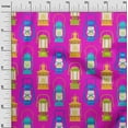thumbnail image 3 of oneOone Velvet Fuschia Pink Fabric Retro Lantern Dress Material Fabric Print Fabric By The Yard 58 Inch Wide, 3 of 7
