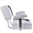 thumbnail image 4 of NORTHCAPTAIN Pontoon Boat Seat Captain Bucket Seat with Armrest,White/Charcoal, 4 of 6