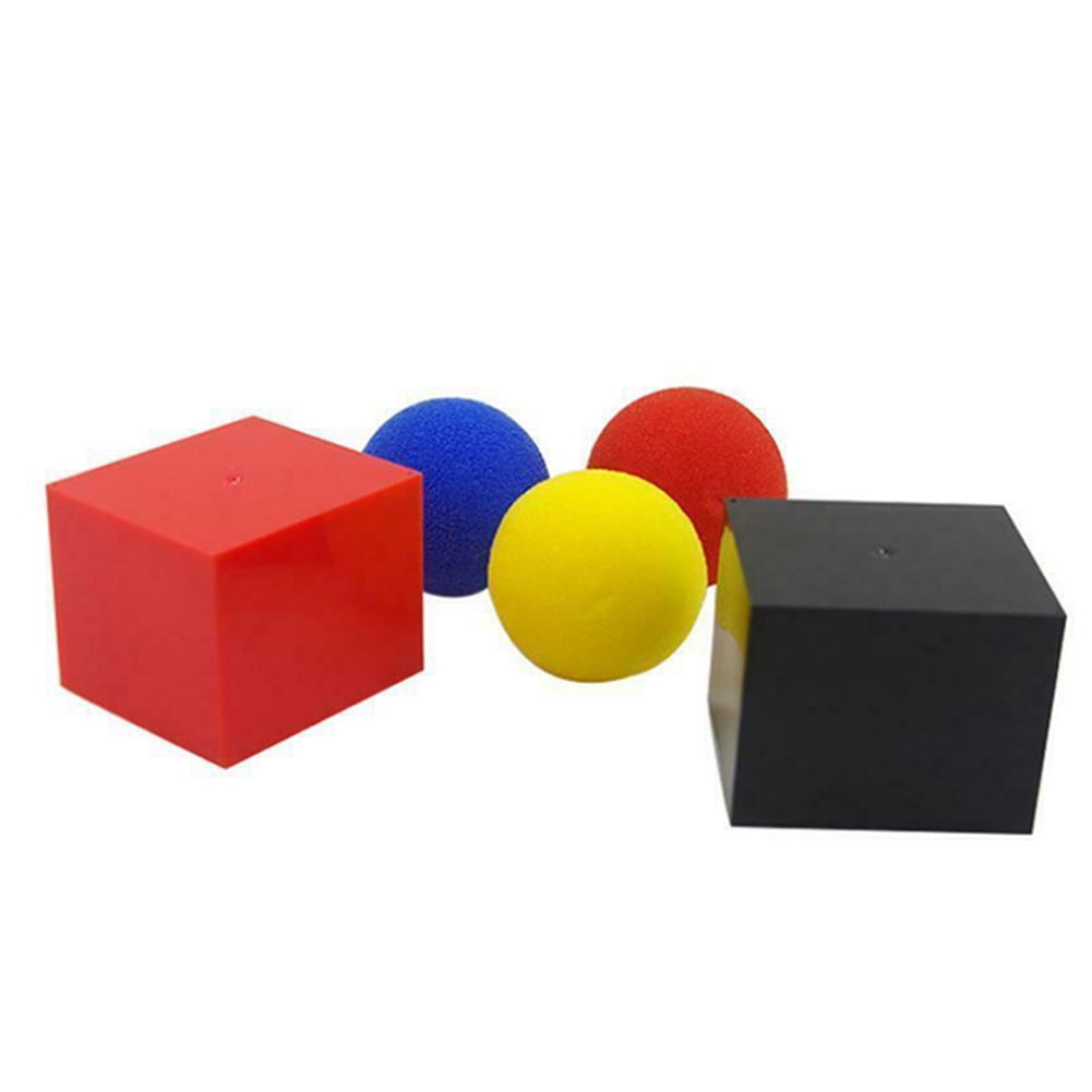 1 Block 2 Sponge Balls Magic Props Classical Illusion Tricks Magic TOP Red B9F2 