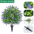 thumbnail image 6 of Artificial Outdoor Flowers for Garden and Porch, Purple White Spring Silk Mums, UV Resistant Faux Plants for Ground Planting, Patio, Window Boxes, and Holiday Decorations, 6 of 6