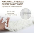 thumbnail image 5 of 8/6 Packs Jumbo Chunky Chenille Yarn - 2040g(72oz)245 Yards (224m) Bulky Yarn - Chunky Yarn for Hand Knitting Blanket,Cushions, Pet Bed - Soft and Durable(Light Grey), 5 of 7