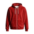 thumbnail image 4 of Oversized Full Zip Hoodies Mens Long Sleeve Drawstring Hooded Sweatshirt Baggy Corduroy Fall Winter Drawstring Athletic Jackets for Men, 4 of 5