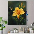 thumbnail image 4 of Hummingbird and Yellow Lily Canvas Print, Wall Art for Living Room Bedroom Dining Room Entryway Office Hotel, 4 of 8
