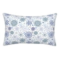 thumbnail image 1 of Balery Retro ice blue snowflakes Funda de Cojín Estampada, Regalos para Mujeres, Regalos de Amor para Ella, Regalos para Novia o Esposa, Funda de Almohada-20"x30", 1 of 6