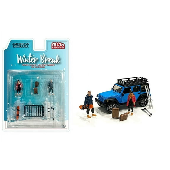 Figures - Winter Break, Multi- - American Diorama 76462MJ - 1/64 scale Figurine - Diorama Accessory