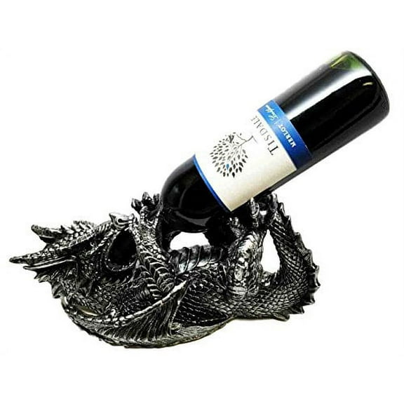 ANCIENT DRAGON WINE GUZZLER HOLDER KITCHEN DECOR RESIN FIGURINE