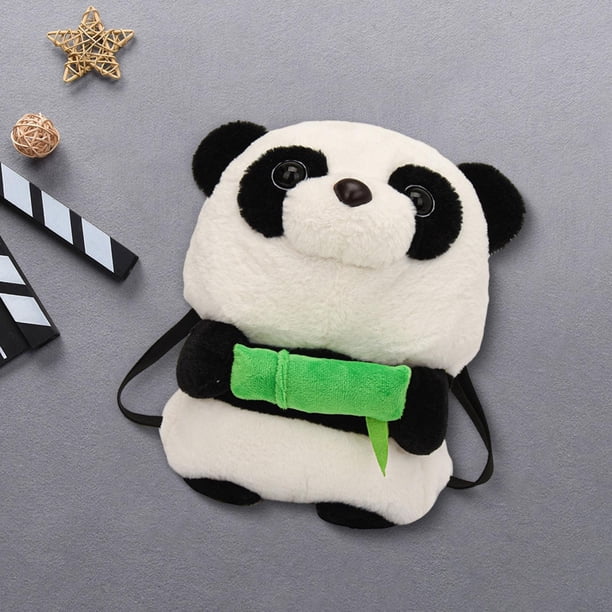 Mochila de Felpa Bolsa de Transporte Mochila de Panda de Dibujos Animados para Niños Decoración Damas Que Viajan