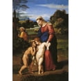 thumbnail image 2 of Raphael 14x18 White Modern Wood Framed Museum Art Print Titled - Holy Family With St John, 2 of 4