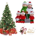 thumbnail image 2 of De Árbol De Navidad Portátil Familia Diy Nombre Sonriente Santa Claus Adornos Colgantes Para Colgar En Ramas De Árboles Ventanas 2021 Colgante Advancent HA044555-04, 2 of 6