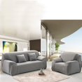 thumbnail image 3 of CHOK 2024 Sofa Slipcover L Shape Gray Sofa Cover Sectional Couch Cover Spandex Non Slip with Elastic Bottom Furniture Protector Cover for for Home Decor 2+3seater, 3 of 10