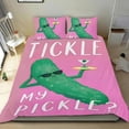 thumbnail image 1 of Pepinillo Conjunto de sábanas temático, trío de piezas, cómodo y amigable con la piel, diseño único, regalo de decoración para el hogar para familiares, amigos y fans,140cm *210cm, 1 of 6