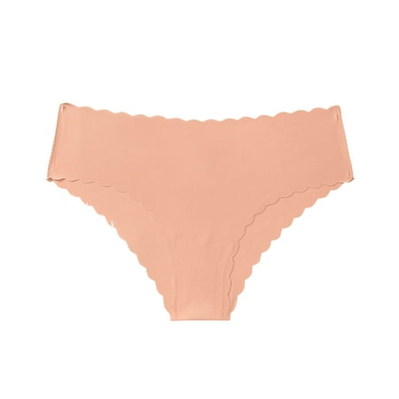 Dasayo Thong Women s Panties Seamless Beige Low Waist G-String Solid Cheeky Panty Brief Underwear for Women S