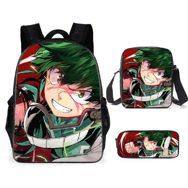 Set de mochilas My Heros Academias Midoriyas Izukus para niños